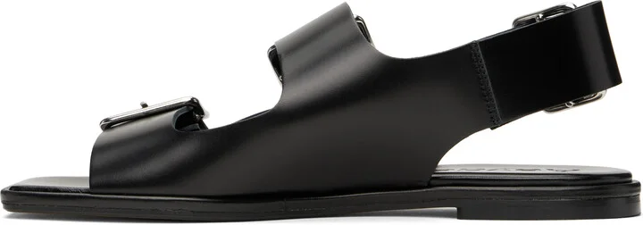 Aeyde Black Thekla Leather Slingback Sandals - Image 3