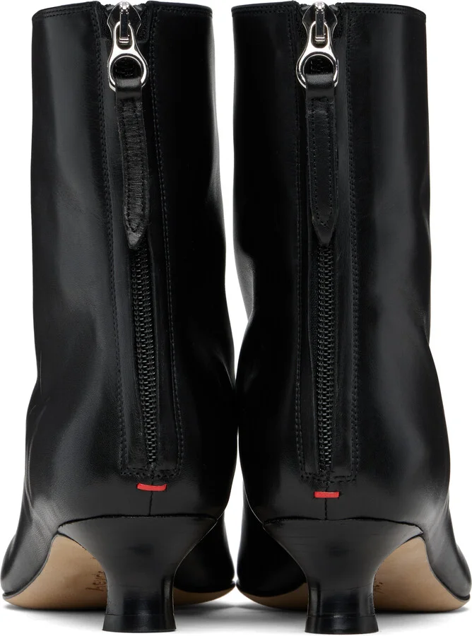 Aeyde Black Trixi Calf Leather Boots - Image 2