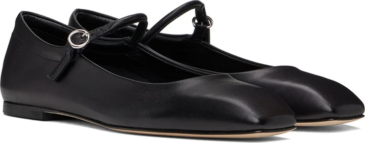 Aeyde Black Uma Ballerina Flats - Image 4