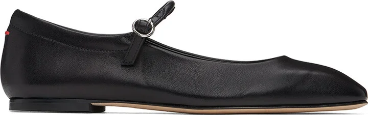 Aeyde Black Uma Ballerina Flats