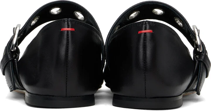 Aeyde Black Uma Eyelet Ballerina Flats - Image 2