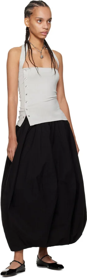 Aeyde Black Uma Leather Mary-Jane Ballerina Flats - Image 5