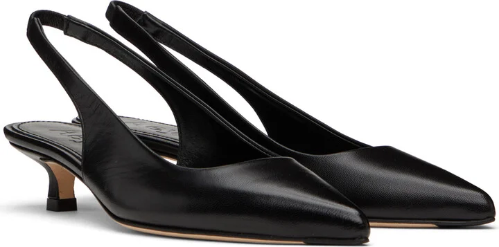 Aeyde Black Valerie Slingback Heels - Image 4