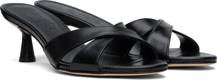 Aeyde Black Vero Leather Mules - Image 4