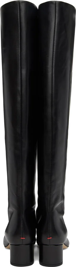 Aeyde Black Willa Over-Knee Boots - Image 2