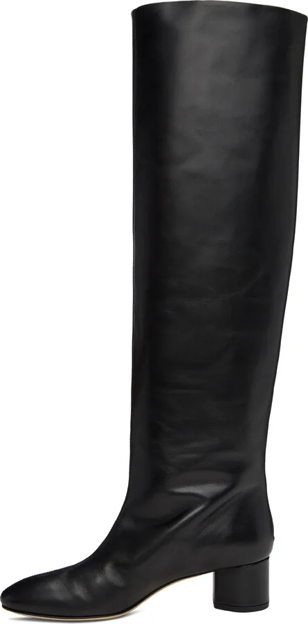 Aeyde Black Willa Over-Knee Boots - Image 3