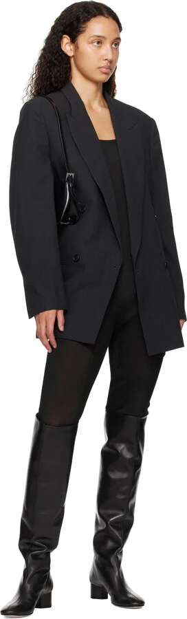 Aeyde Black Willa Over-Knee Boots - Image 5