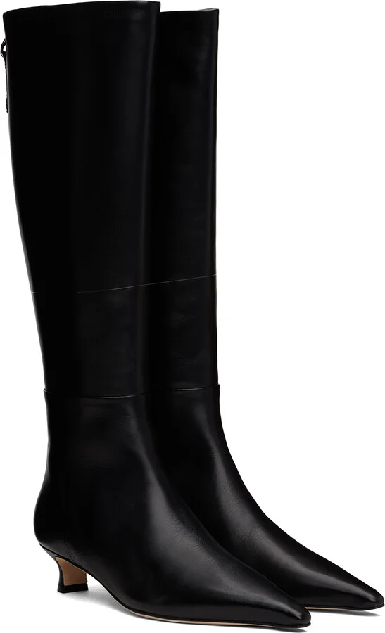Aeyde Black Zazie Leather Tall Boots - Image 4