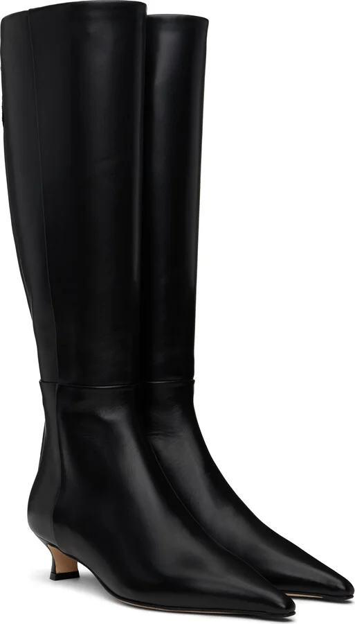 Aeyde Black Zazie Leather Tall Boots - Image 4