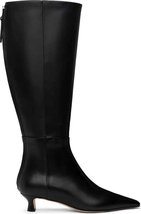 Aeyde Black Zazie Leather Tall Boots