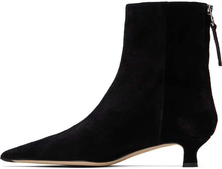 Aeyde Black Zoe Suede Boots - Image 3