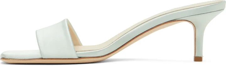 Aeyde Blue Ilvy Satin Mules - Image 3