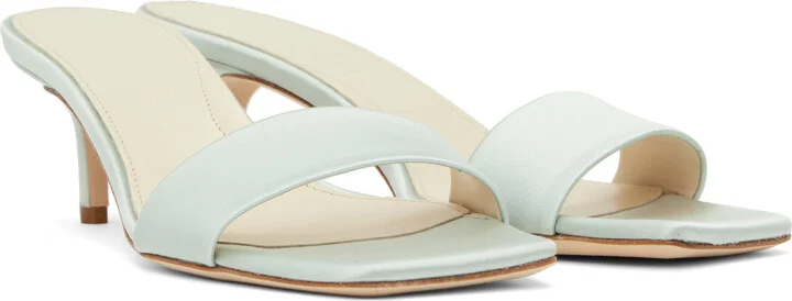 Aeyde Blue Ilvy Satin Mules - Image 4