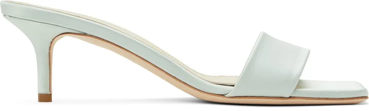 Aeyde Blue Ilvy Satin Mules