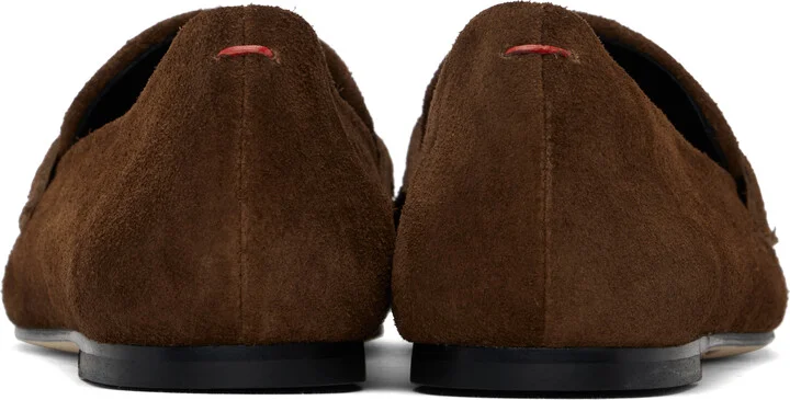 Aeyde Brown Alfie Suede Loafers - Image 2