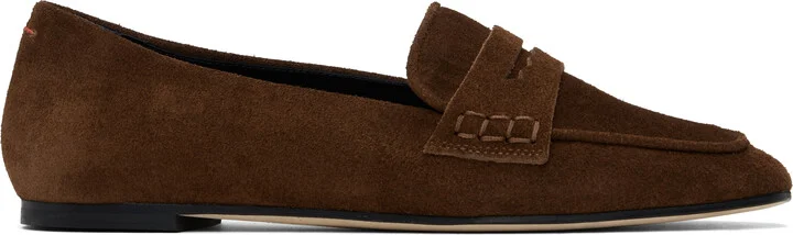 Aeyde Brown Alfie Suede Loafers