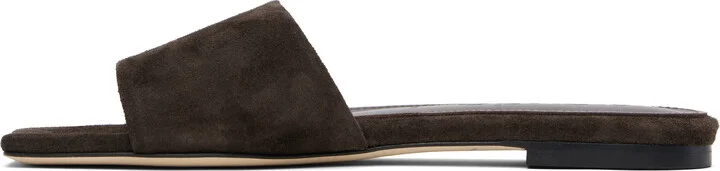 Aeyde Brown Anna Suede Sandals - Image 3