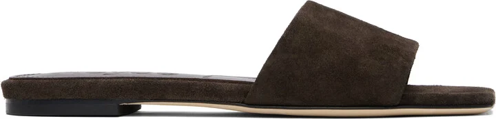 Aeyde Brown Anna Suede Sandals