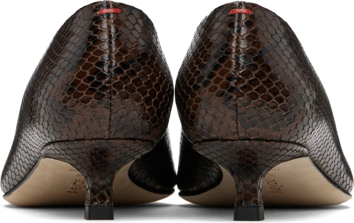 Aeyde Brown Clara Pointed-Toe Heels - Image 2