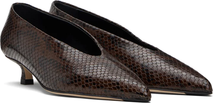 Aeyde Brown Clara Pointed-Toe Heels - Image 4