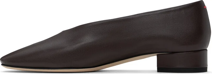 Aeyde Brown Delia Leather Ballerina Flats - Image 3