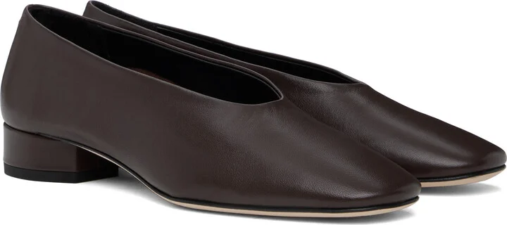 Aeyde Brown Delia Leather Ballerina Flats - Image 4