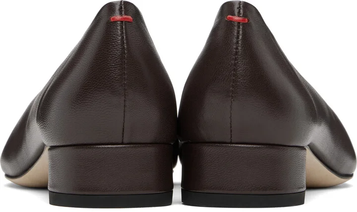 Aeyde Brown Delia Low-Heeled Ballet Heels - Image 2