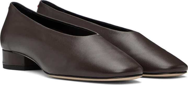 Aeyde Brown Delia Low-Heeled Ballet Heels - Image 4