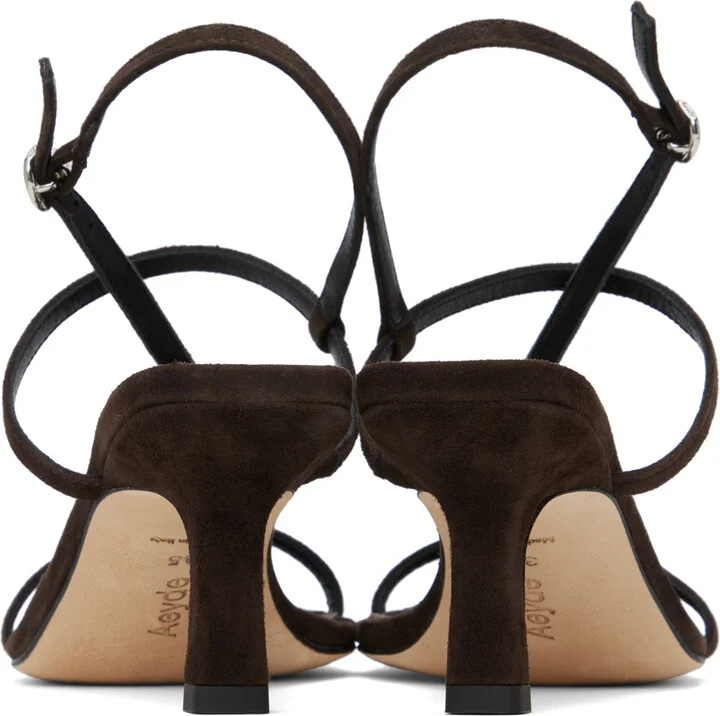 Aeyde Brown Elise Heeled Sandals - Image 2