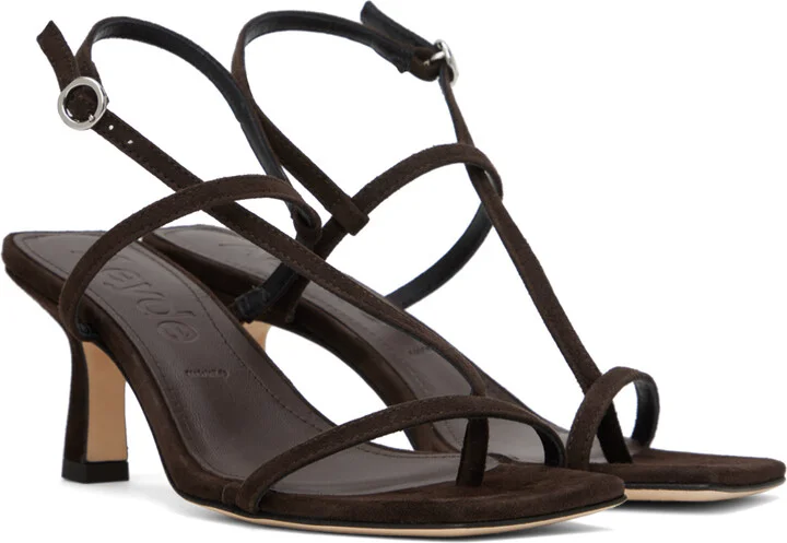 Aeyde Brown Elise Heeled Sandals - Image 4