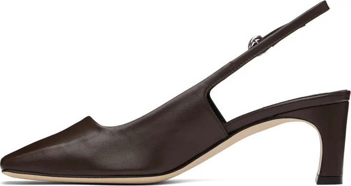 Aeyde Brown Eliza Slingback Heels - Image 3