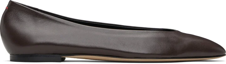 Aeyde Brown Ellie Ballerina Flats