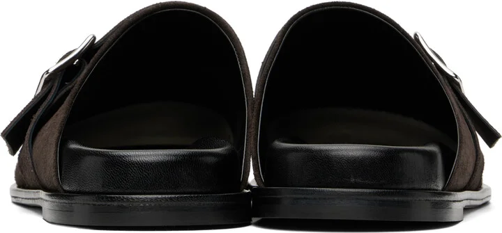 Aeyde Brown Finja Leather Slip-on Loafers - Image 2