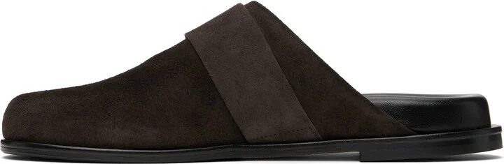 Aeyde Brown Finja Leather Slip-on Loafers - Image 3