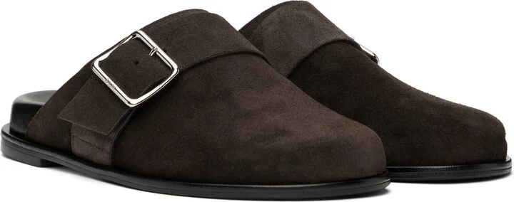 Aeyde Brown Finja Leather Slip-on Loafers - Image 4