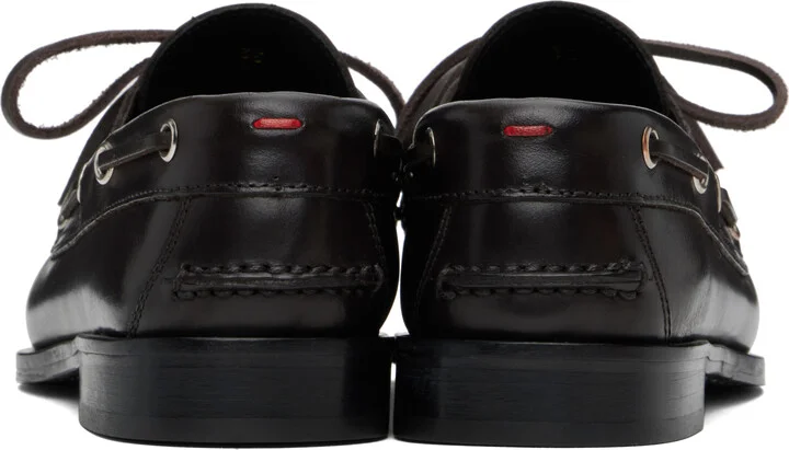 Aeyde Brown Harris Calfskin Loafers - Image 2