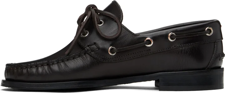 Aeyde Brown Harris Calfskin Loafers - Image 3