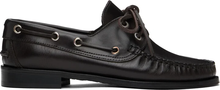 Aeyde Brown Harris Calfskin Loafers