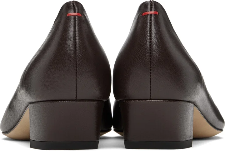 Aeyde Brown Helia Low-Cut Heels - Image 2