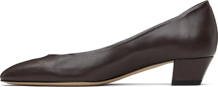 Aeyde Brown Helia Low-Cut Heels - Image 3