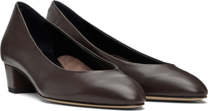 Aeyde Brown Helia Low-Cut Heels - Image 4