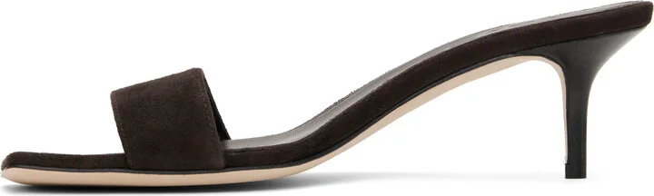 Aeyde Brown Ilvy Kid Suede Leather Mules - Image 3