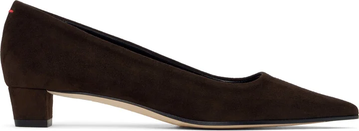 Aeyde Brown Judi Suede Heels