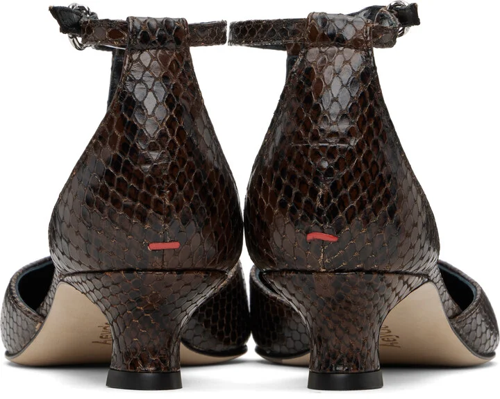 Aeyde Brown Liz T-Bar Heels - Image 2
