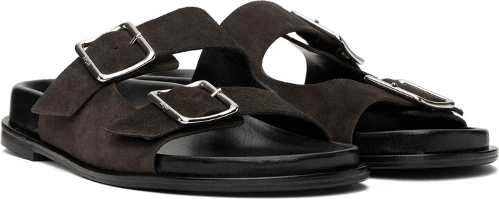 Aeyde Brown Meena Leather Sandals - Image 4