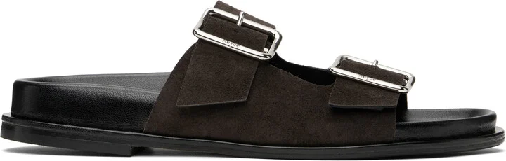 Aeyde Brown Meena Leather Sandals