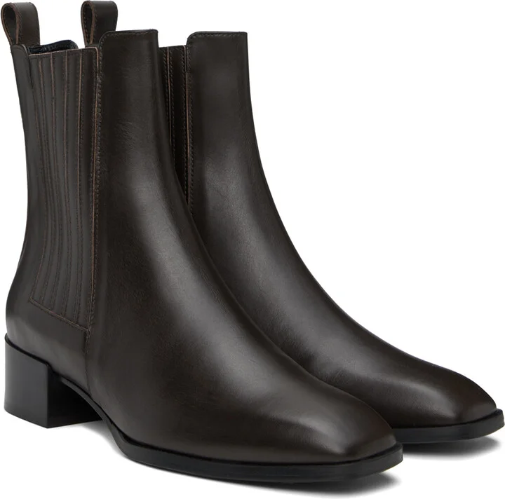 Aeyde Brown Neil Ankle Boots - Image 4