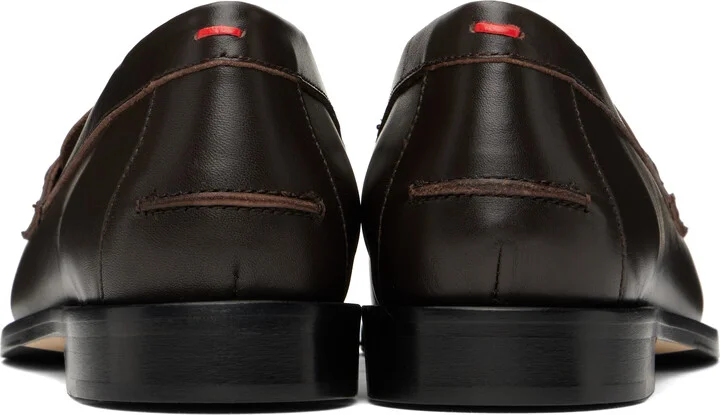Aeyde Brown Oscar Leather Loafers - Image 2