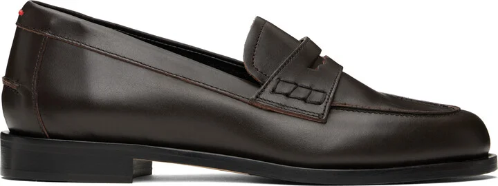 Aeyde Brown Oscar Leather Loafers