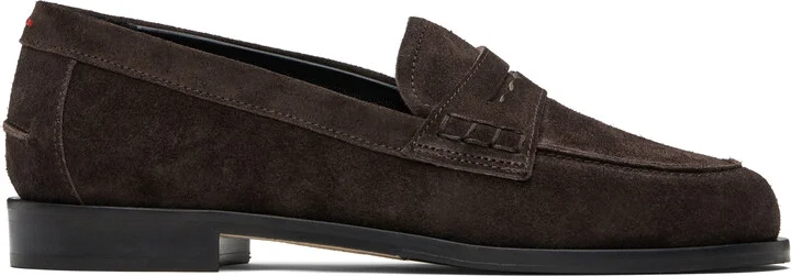 Aeyde Brown Oscar Suede Loafers
